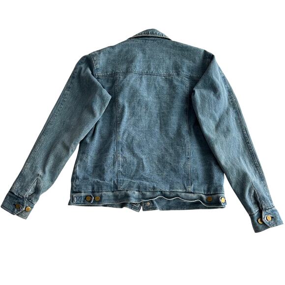 Big Yank Sportabouts VTG 80s Buffalo Plaid‎ Flannel Lined Trucker Jean Jacket XL - Picture 2 of 12